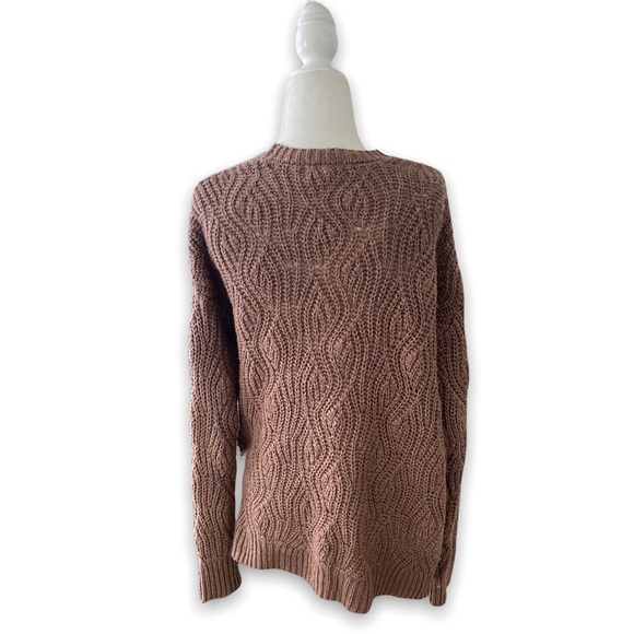 mauve chunky knit cardigan - Picture 3 of 3